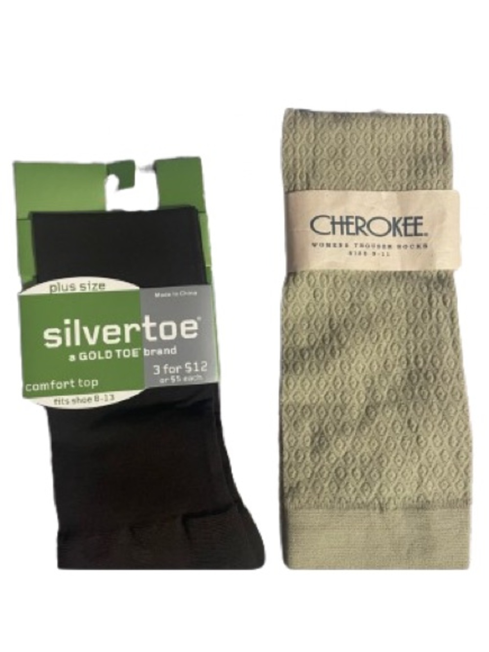 Gold Toe and Cherokee Trouser Socks 2 pair bundle